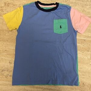 Polo by Ralph Lauren Kids Colorblock Cotton Jersey Tee - Blue, Yellow, Pink